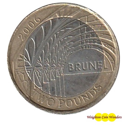 2006 £2 Coin - Isambard Kingdom Brunel 'The Bridge'